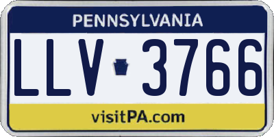PA license plate LLV3766