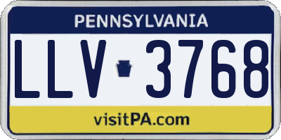 PA license plate LLV3768