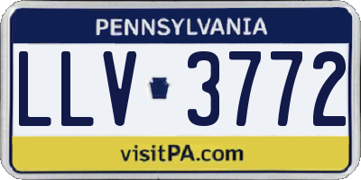 PA license plate LLV3772