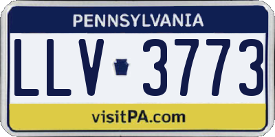 PA license plate LLV3773