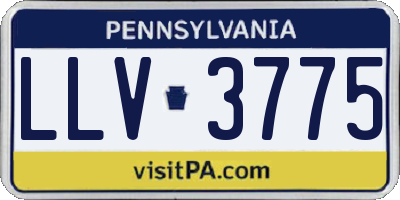 PA license plate LLV3775