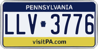 PA license plate LLV3776