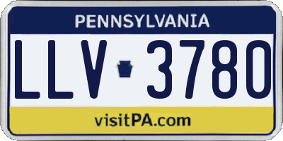 PA license plate LLV3780