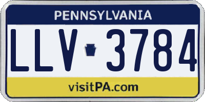 PA license plate LLV3784