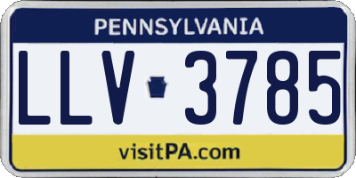 PA license plate LLV3785