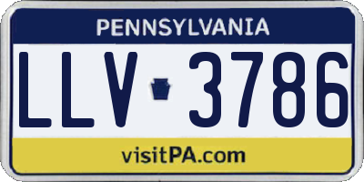 PA license plate LLV3786