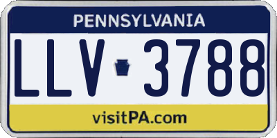 PA license plate LLV3788