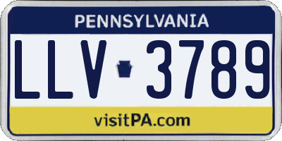 PA license plate LLV3789