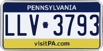 PA license plate LLV3793
