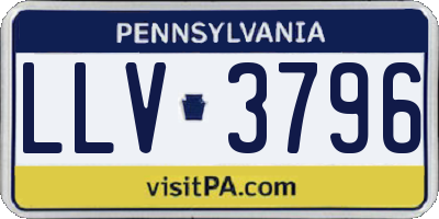 PA license plate LLV3796