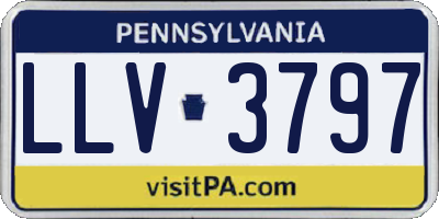 PA license plate LLV3797