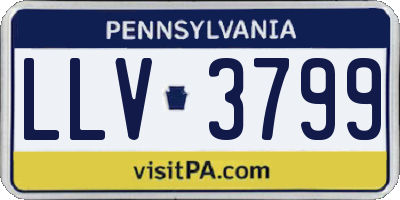 PA license plate LLV3799