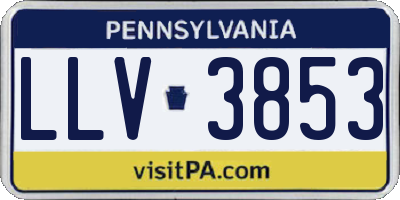 PA license plate LLV3853