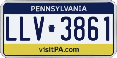 PA license plate LLV3861