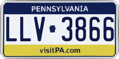 PA license plate LLV3866