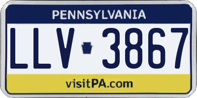 PA license plate LLV3867