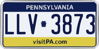 PA license plate LLV3873