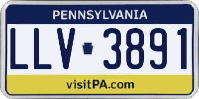 PA license plate LLV3891