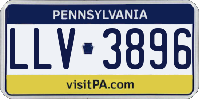 PA license plate LLV3896
