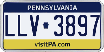 PA license plate LLV3897