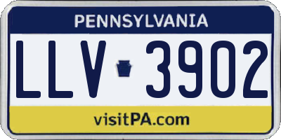 PA license plate LLV3902