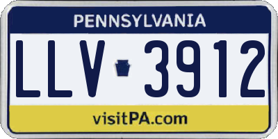 PA license plate LLV3912