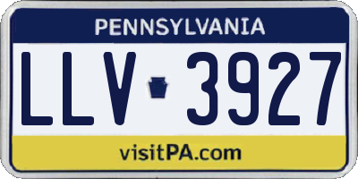 PA license plate LLV3927