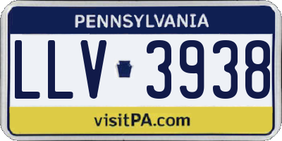 PA license plate LLV3938