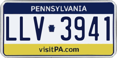 PA license plate LLV3941