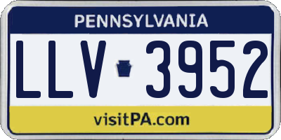 PA license plate LLV3952