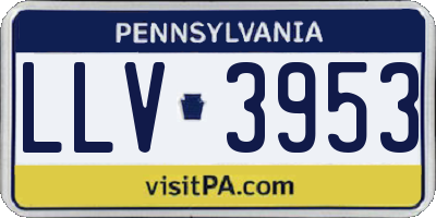 PA license plate LLV3953