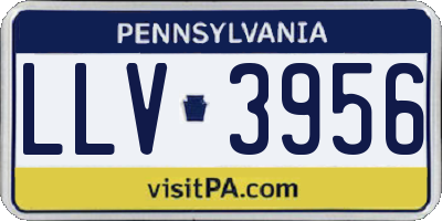 PA license plate LLV3956