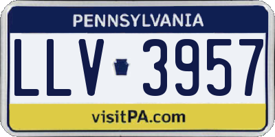 PA license plate LLV3957