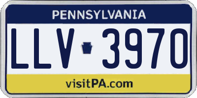 PA license plate LLV3970