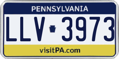 PA license plate LLV3973