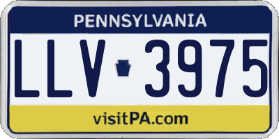 PA license plate LLV3975