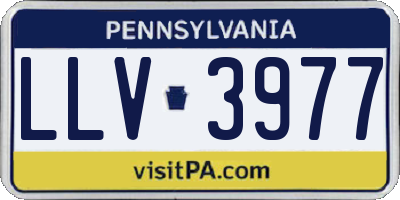 PA license plate LLV3977