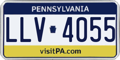 PA license plate LLV4055