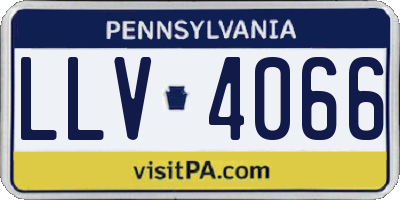 PA license plate LLV4066