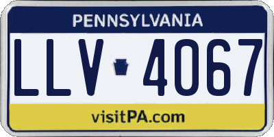 PA license plate LLV4067