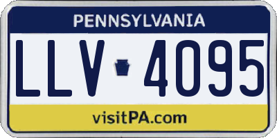 PA license plate LLV4095