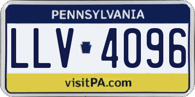 PA license plate LLV4096