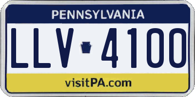 PA license plate LLV4100