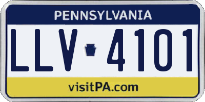 PA license plate LLV4101