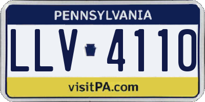 PA license plate LLV4110