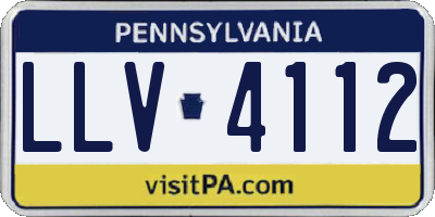 PA license plate LLV4112