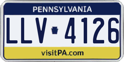 PA license plate LLV4126