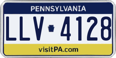 PA license plate LLV4128