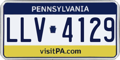PA license plate LLV4129