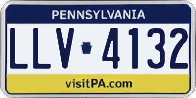 PA license plate LLV4132